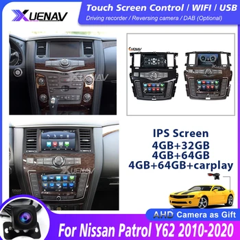  Auto stereo Rádio prehrávač Pre Nissan Patrol Y62 2010 2011 2012 2013 2014 2015 2016 2017 2018 2019 2020 auto auto multimediálny prehrávač