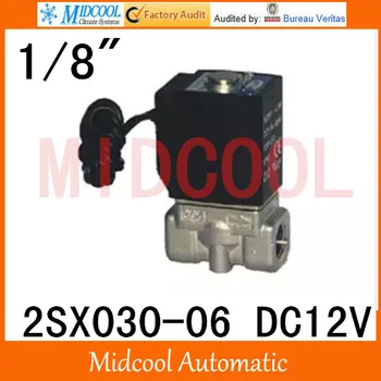  Doprava zadarmo 2SX030-06 nehrdzavejúcej ocele elektromagnetický ventil DC12V port 1/8