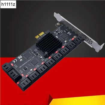  Chi Banícka 20 Porty SATA 6Gb PCI Express Radič Rozširujúca Karta PCIe na SATA III Converter PCIE Stúpačky Adaptér pre PC NOVÉ