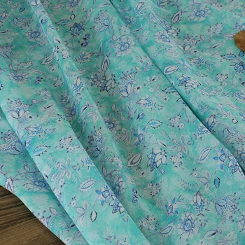  Vysoko kvalitný čistý ramie textílie Lete Klasická tlač tissus High-end šaty a plášte materiál