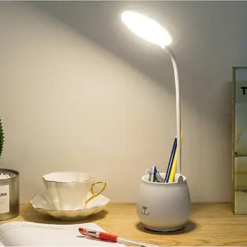  LED Ochrany Stolná Lampa Tvorivé Študentské USB Ochrana Očí Stolná Lampa na Čítanie Nabíjateľná LED Nočné Svetlo pre Spálne Domov