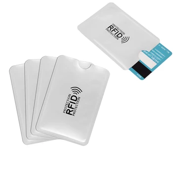  100PC RFID technológie NFC Karte Anti Odmagnetizovanie Hülse Banka Karte Kreditkarte Schützen Anti - scan Karte Hülse Anti-magnetische Hliník