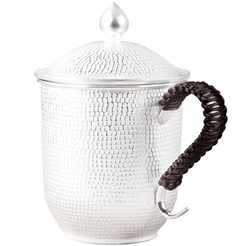  999 mincový striebro teacup hand-made šálku kávy office pohár strieborný pohár